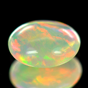 Unheated 0.37 Ct Oval Cabochon Natural Multi Color Opal