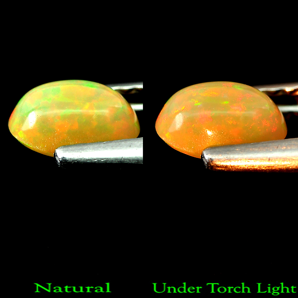 Unheated 0.46 Ct Oval Cabochon Natural Multi Color Opal