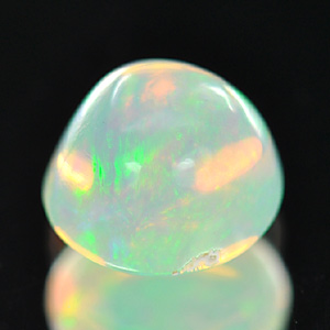 Unheated 0.49 Ct Oval Cabochon Natural Multi Color Opal
