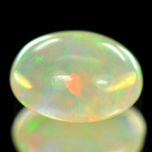 0.73 Ct Oval Cabochon Natural Multi Color Opal Unheated
