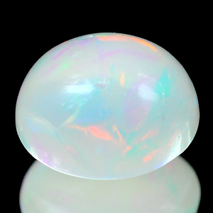 Unheated 0.68 Ct Oval Cab Natural Gem Multi Color Opal
