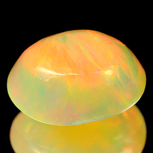 Unheated 0.62 Ct Oval Cab Natural Gem Multi Color Opal