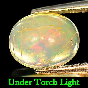 Oval Cabochon 1.55 Ct. Natural Multi Color Opal Unheated