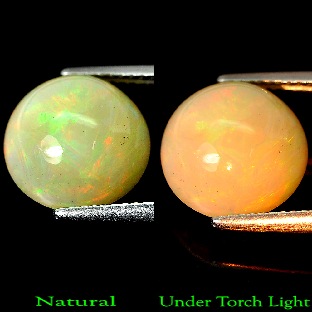 4.79 Ct. Natural Multi-Color Play Of Colour Opal Round Cabochon Unheated