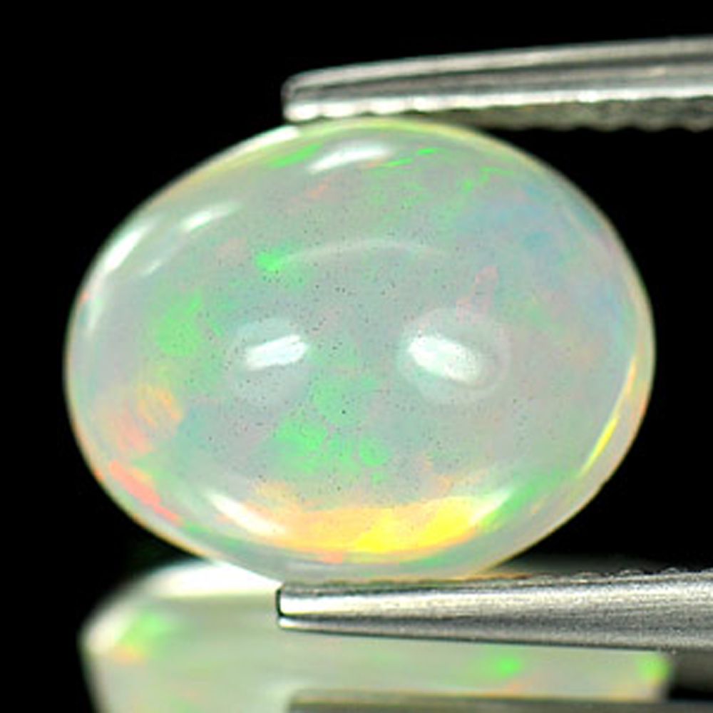 Multi-Color Play Of Color Opal 2.40 Ct. Oval Cabochon Natural Gem Unheated
