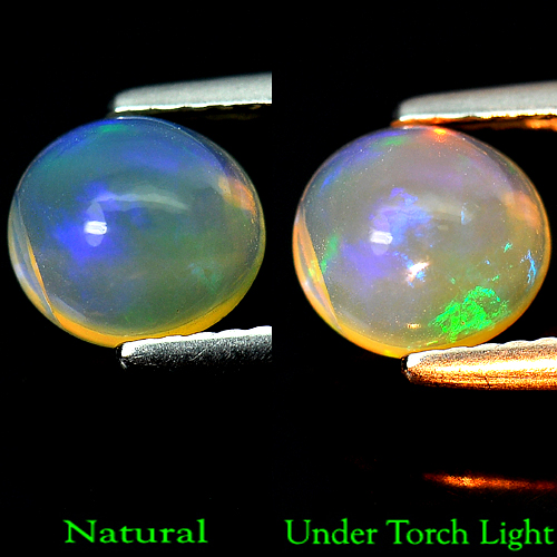 0.99 Ct. Oval Cab Natural Multi-Color Play Of Colour Opal Gemstone