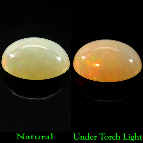 Unheated 5.73 Ct. Natural Multi-Color Play Of Colour Opal Oval Cab