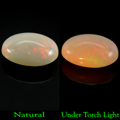 5.68 Ct. Oval Cabochon Natural Multi-Color Play Of Colour Opal Unheated
