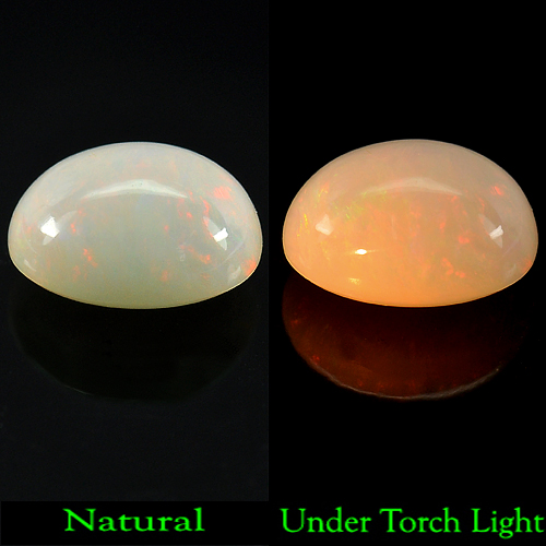 3.72 Ct. Oval Cabochon Natural Rainbow Play Of Colour Opal Unheated