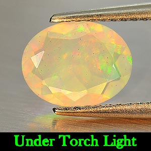 0.88 Ct. Natural Oval Shape Multi-Color Play Of Colour Opal Ethiopia