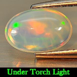 0.93 Ct. Oval Cabochon Natural Gem Multi-Color Play Of Colour Opal