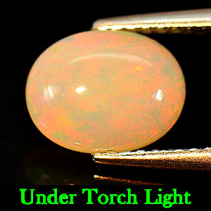 0.97 Ct. Natural Multi Color Play Of Color Opal Oval Cabochon