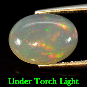 1.96 Ct. Natural Multi Color Play Of Color Opal Oval Cabochon