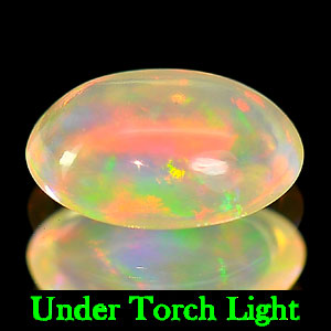 0.72 Ct. Natural Multi Color Play Of Colour Opal Oval Cabochon