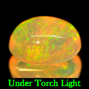 Unheated 0.90 Ct. Natural Multi Color Play Of Colour Opal Oval Cabochon