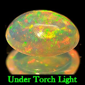 0.76 Ct. Alluring Natural Multi Color Play Of Colour Opal Oval Cabochon