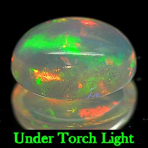 0.83 Ct. Attractive Oval Cabochon Natural Multi Color Play Of Colour Opal