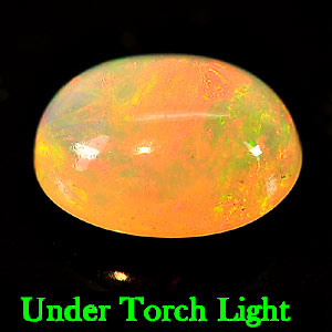 Unheated 0.94 Ct. Natural Gem Oval Cabochon Multi - Color Play Of Colour Opal