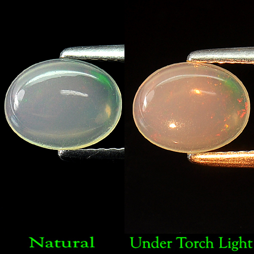 Multi Color Opal 1.41 Ct. Oval Cabochon 9.4 x 7 Mm. Natural Gemstone Unheated