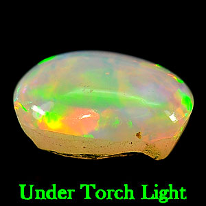 Natural 0.98 Ct. Oval Cabochon Multi - Color Play Of Colour Opal Unheated
