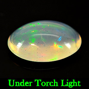 Natural 1.52 Ct. Oval Cabochon Multi - Color Play Of Colour Opal Gem Ethiopia