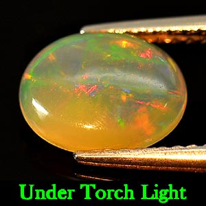 0.80 Ct. Natural Gemstone Oval Cabochon Multi - Color Play Of Colour Opal