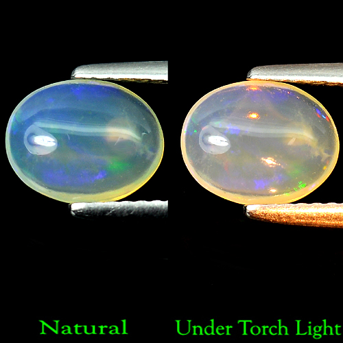 1.00 Ct. Natural Gem Oval Cabochon Multi-Color Play Of Colour Opal Unheated