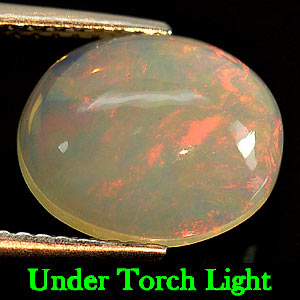 Charming Gem 2.06 Ct. Natural Oval Cabochon Multi-Color Play Of Colour Opal