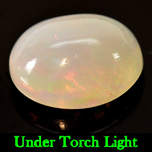 Natural Gemstone 1.87 Ct. Oval Cabochon Multi-Color Play Of Colour Opal