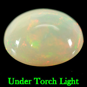 Unheated Gem 2.72 Ct. Oval Cabochon Natural Multi-Color Play Of Colour Opal