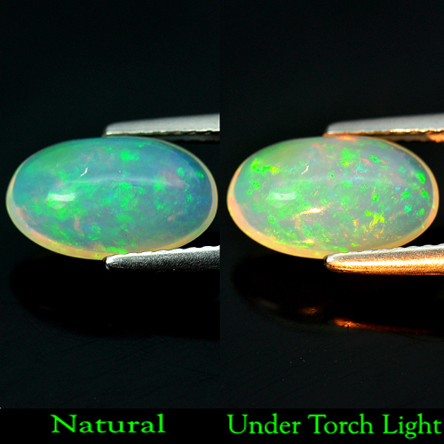 1.75 Ct. Natural Multi Color Opal Gemstone Oval Cabochon Unheated
