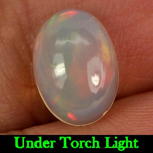 Oval Cabochon Natural Gem 0.97 Ct. Multi-Color Play Of Colour Opal