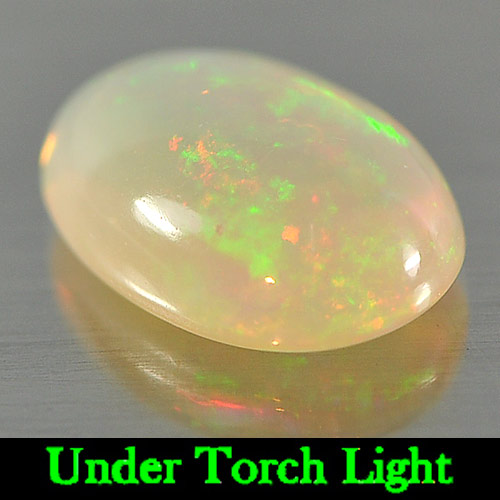Opal Multi-Color 2.24 Ct. Oval Cabochon 12 x 8.5 Mm. Natural Gemstone Unheated