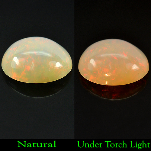 2.95 Ct. Beauteous Oval Cabochon Natural Gem Multi-Color Play Of Colour Opal