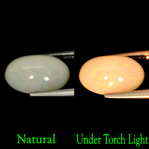 3.68 Ct. Oval Cabochon Natural Multi Color Play Of Colour Opal Gem