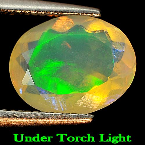 1.27 Ct. Oval Shape Natural Gem Multi Color Play Of Colour Opal