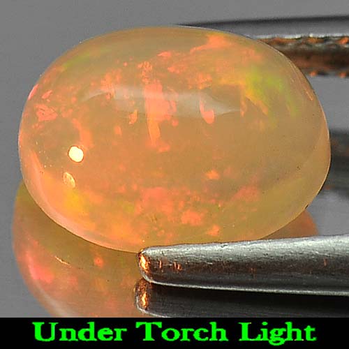 Unheated 1.46 Ct. Oval Cabochon Natural Multi Color Play Of Colour Opal