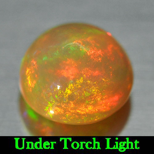 1.04 Ct. Attractive Round Cab Natural Gem Multi Color Play Of Colour Opal