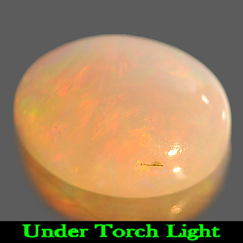 1.57 Ct. Oval Cab Natural Gem Multi Color Play Of Colour Opal Unheated