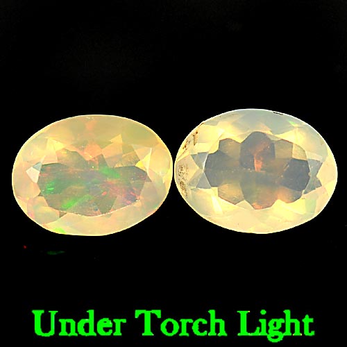 1.42 Ct. 2 Pcs. Oval Natural Gems Multi Color Play Of Colour Opal