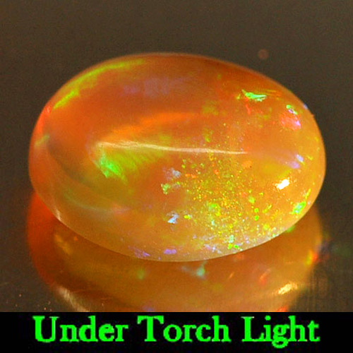 1.03 Ct. Beauteous Oval Cab Natural Gem Multi Color Play Of Colour Opal