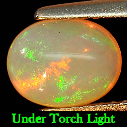 Nice Natural Gem 0.95 Ct. Oval Cabochon Multi Color Play Of Colour Opal