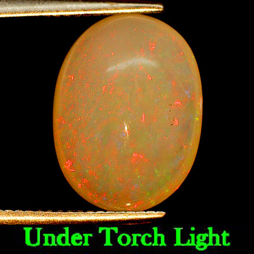 Multi Color Opal2.25 Ct. Oval Cabochon 11.9 x 8.9 Mm. Natural Gemstone Unheated