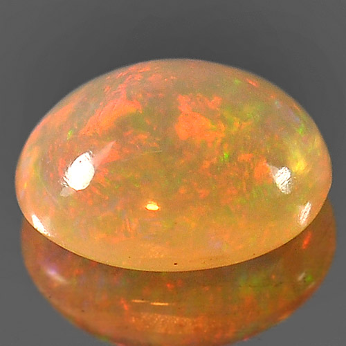0.49 Ct. Beauteous Oval Cab Natural Gem Play Of Colour Multi Color Opal
