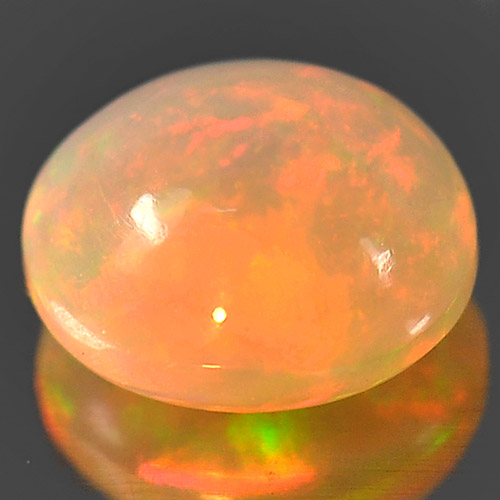 0.80 Ct. Sz 7 x 6 Mm. Natural Gem Play Of Colour Multi Color Opal Oval Cab