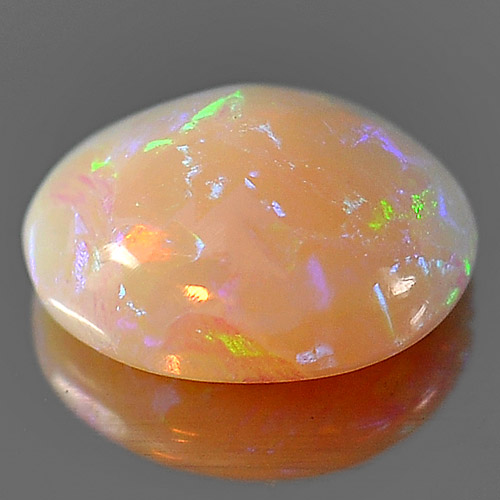 Unheated 0.36 Ct. Oval Cab Natural Gem Play Of Colour Multi Color Opal