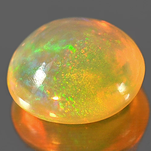 0.70 Ct. Delightful Natural Gem Play Of Colour Multi Color Opal Oval Cab