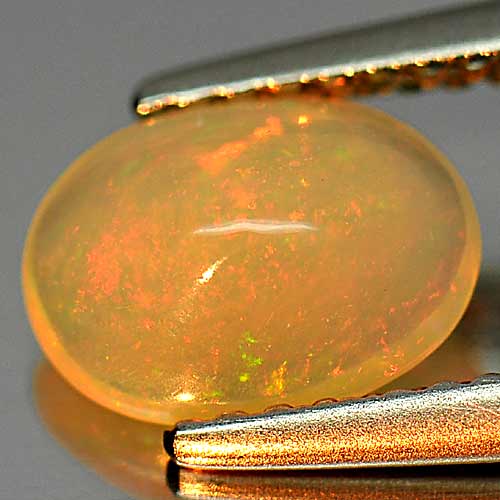 0.78 Ct. Beauteous Natural Gem Play Of Colour Multi Color Opal Oval Cab