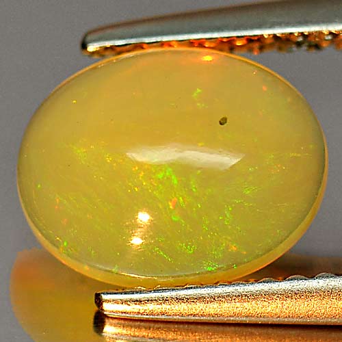 1.17 Ct. Good Natural Gem Multi Color Play Of Colour Opal Oval Cabochon