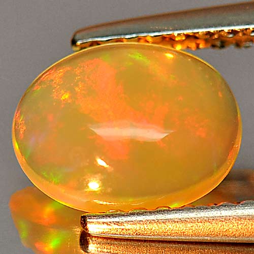 0.76 Ct. Nice Natural Gem Multi Color Play Of Colour Opal Oval Cabochon